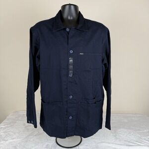 Polo Ralph Lauren Classic Fit Blue Twill Cotton Utility Overshirt Mens Large New